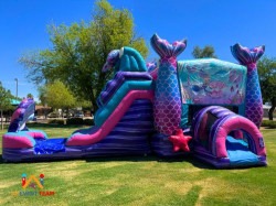 Mermaid Double Slide Bounce House