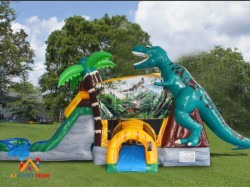 Jurassic Dinosaur Water Slide Bounce House