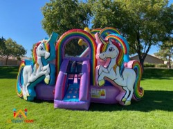 Unicorn Slide Bounce House