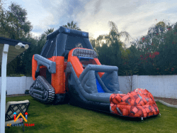Skid Loader Water Slide Bounce House